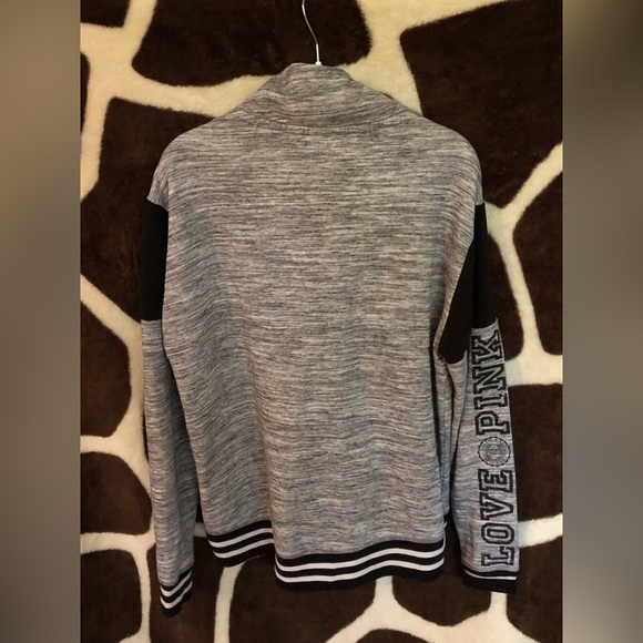 Victoria's Secret (Pink) Bling High & Low Half Zip crew Pullover - Picture 4 of 7